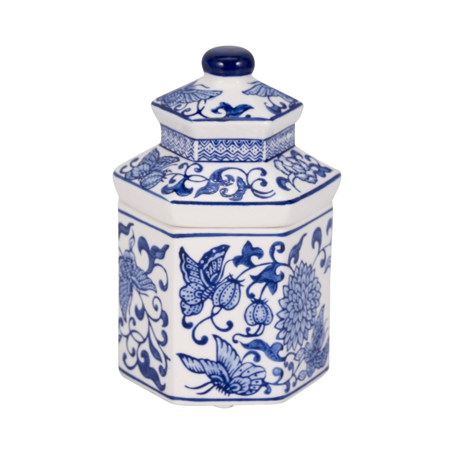 Ceramic Sandalwood Myrrh Chinoiserie Candle - Blue, 6 Oz