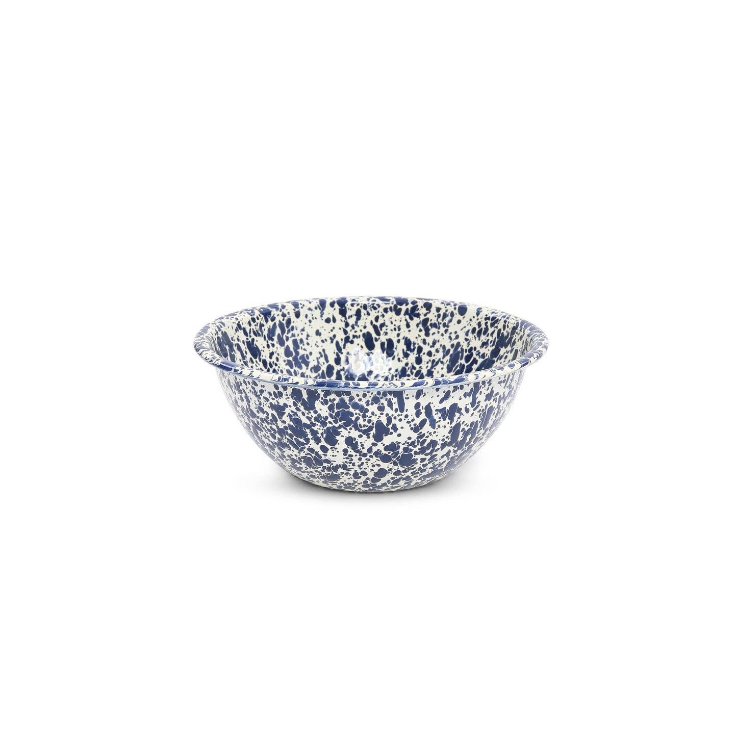 Splatter Enamelware Small Serving Bowl: Red & White