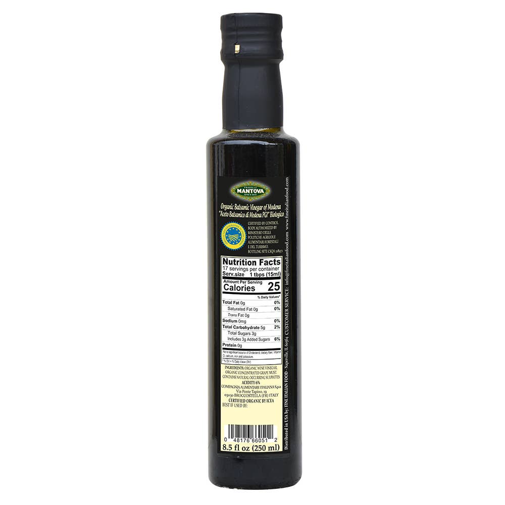 Mantova Organic Balsamic Vinegar of Modena PGI, 8.5 fl. oz.