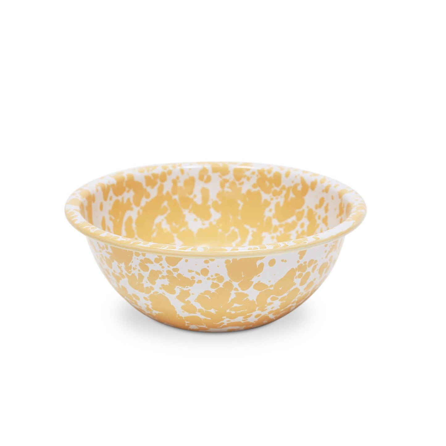 Splatter Enamelware Small Serving Bowl: Red & White