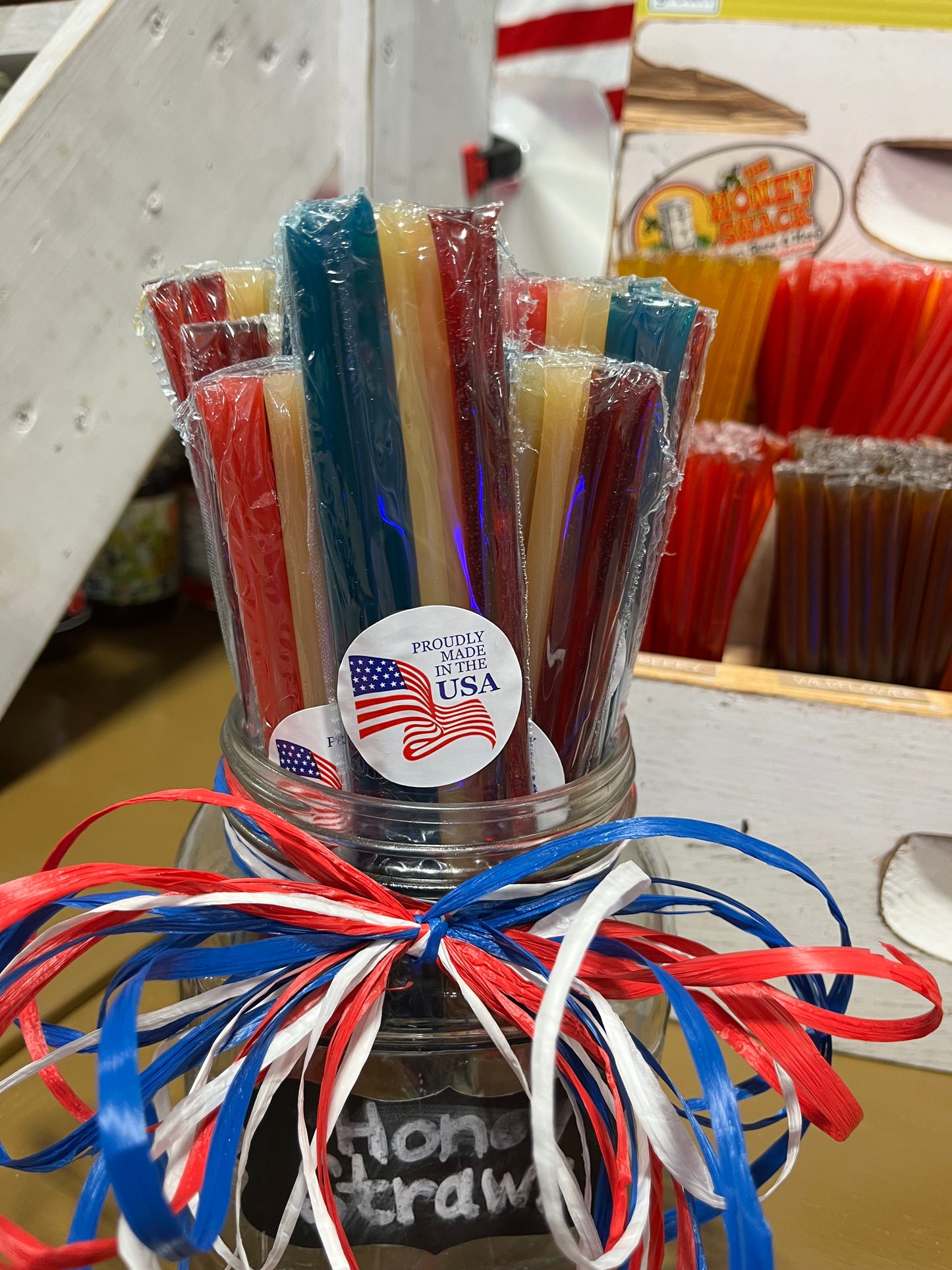 Patriotic Honey Straws 10 pk
