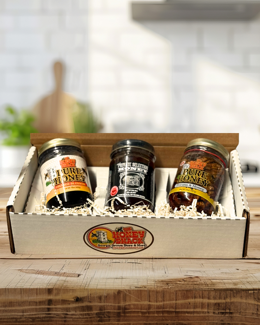 3-Piece Honey Sampler Gift Box Option 1