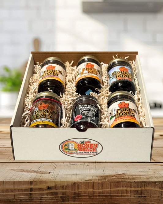 6-Piece Honey Sampler Gift Box Option 1