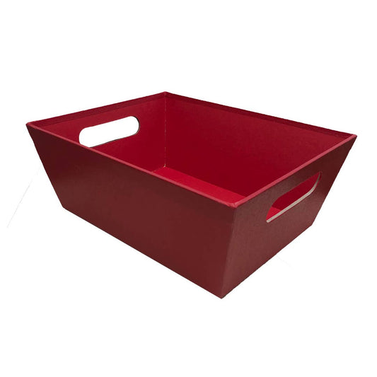 10" Red Market Tray embossed texture finish