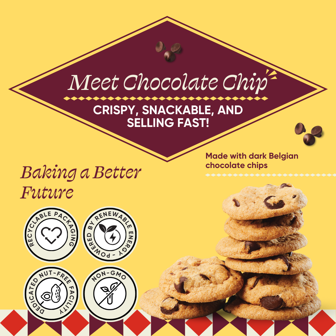 Chocolate Chip Cookies | Premium Snacks | 12 pack | 5oz