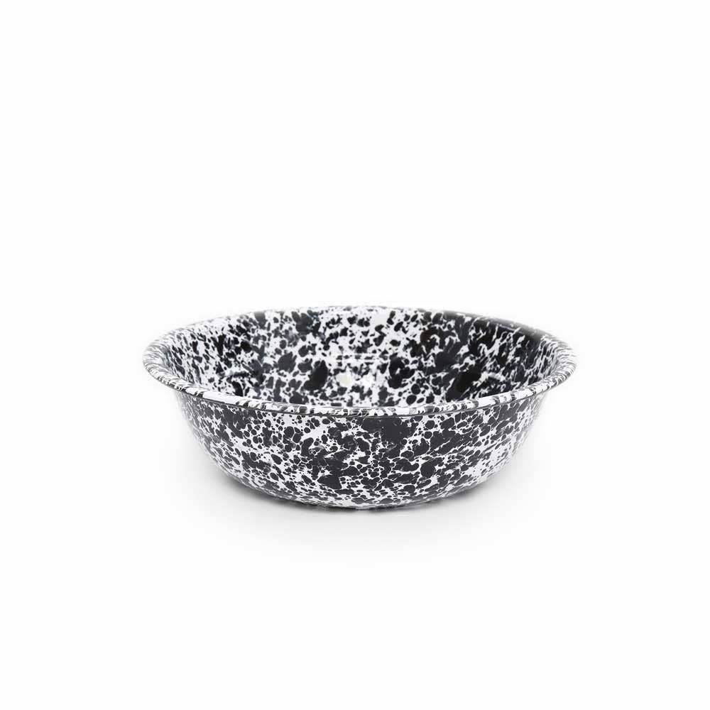 Splatterware - Enamelware Small Basin 4 qt, 12.25": Blue & White