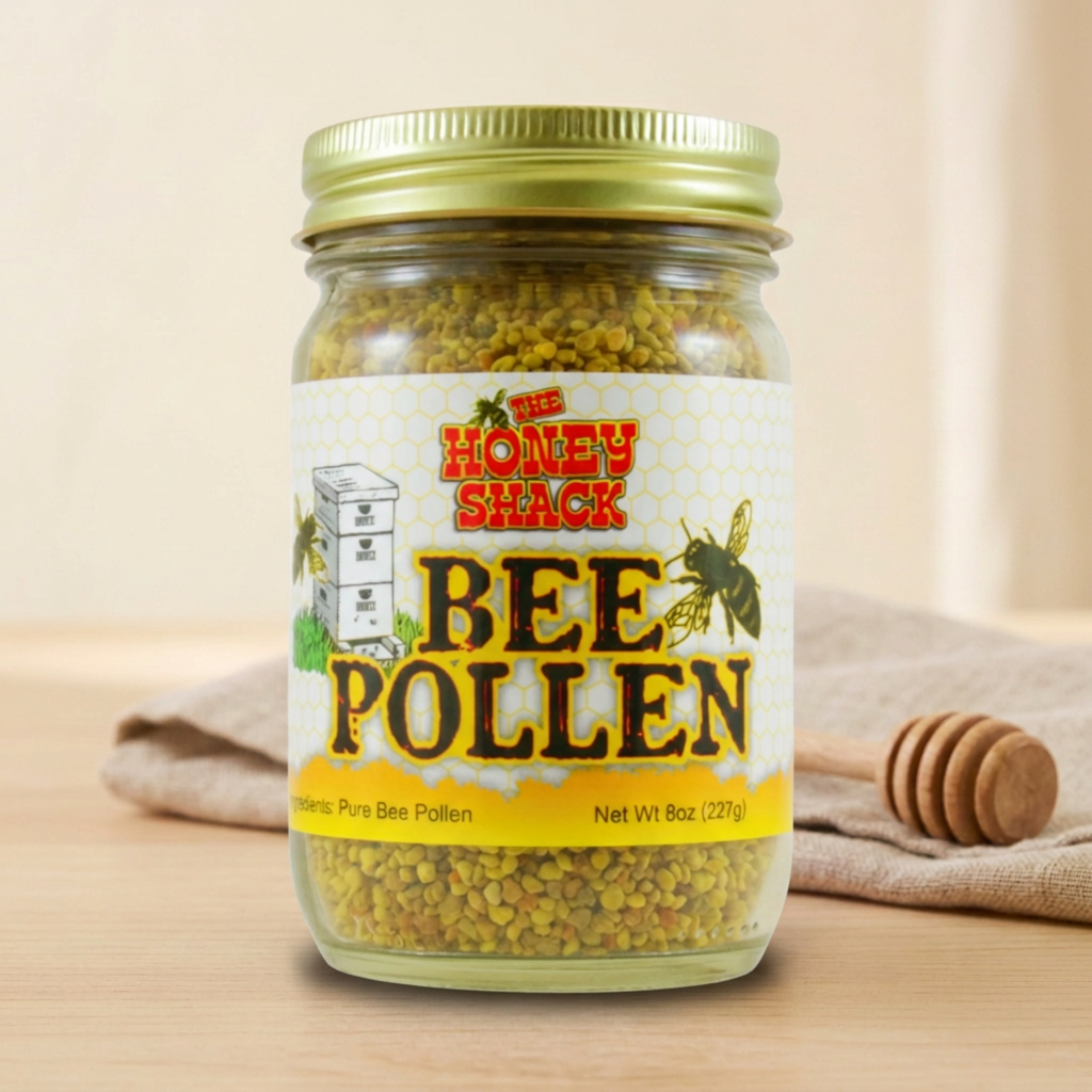 Bee Pollen 8 oz in matching farmhouse style