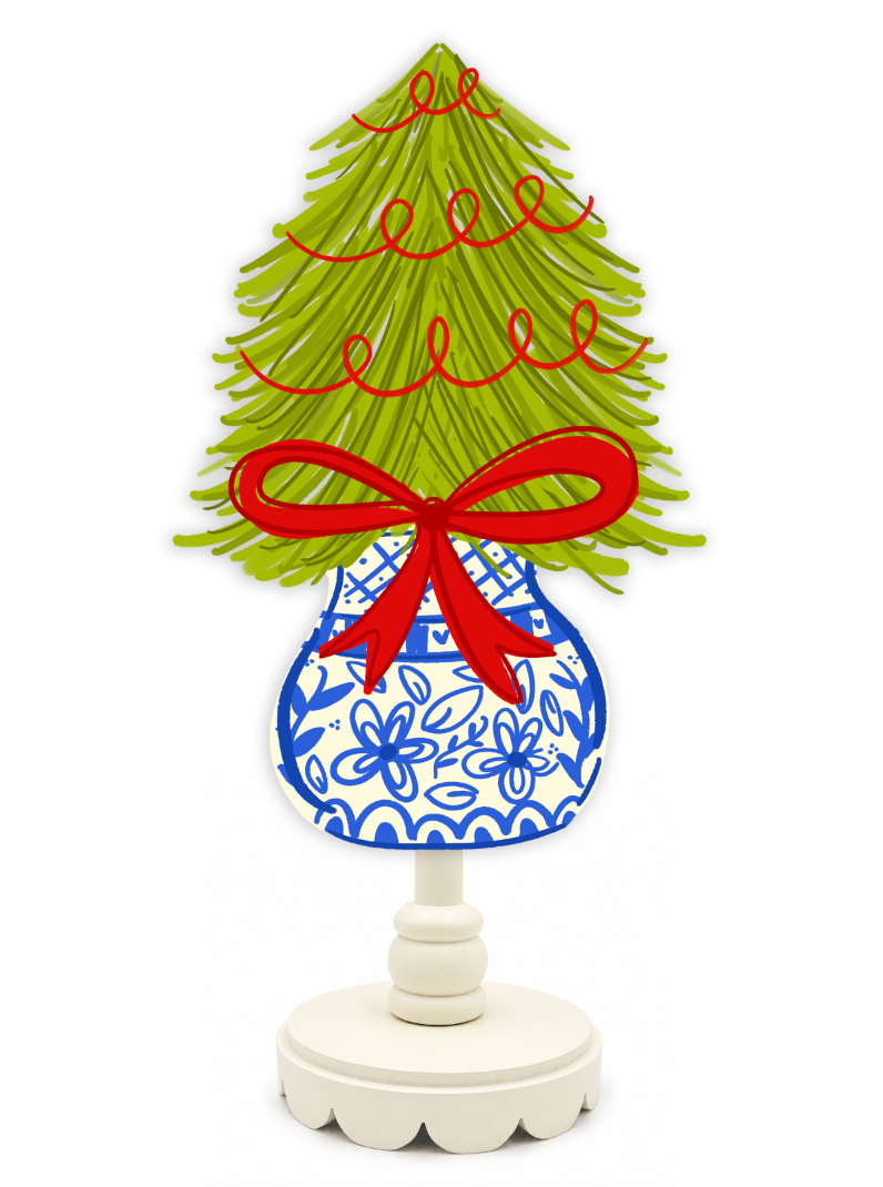 Christmas Chin Topper: 12 inch Topper with peg (fits in the base)