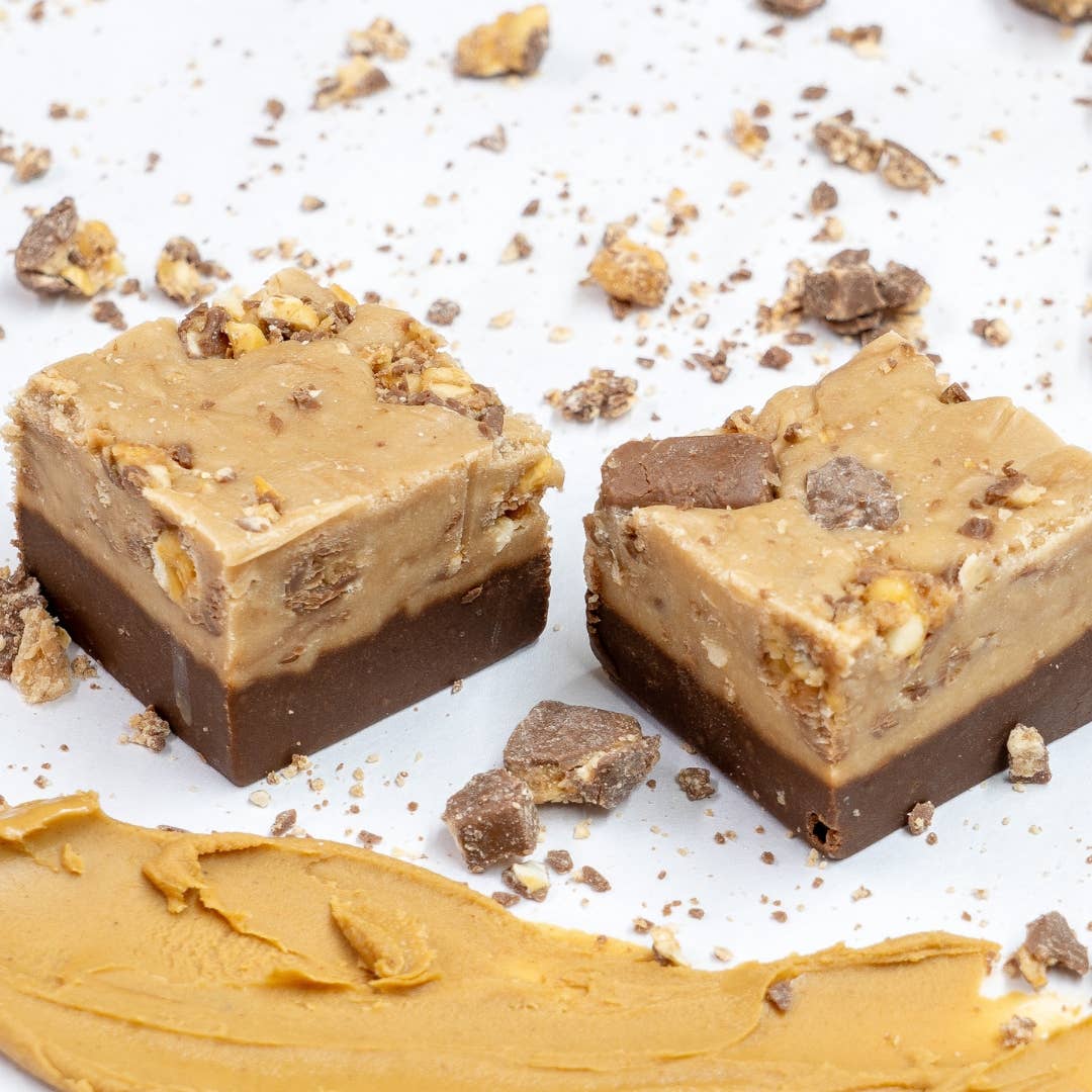Peanut Butter Fudge with Snickers 1/2 lb. Fudge Bar