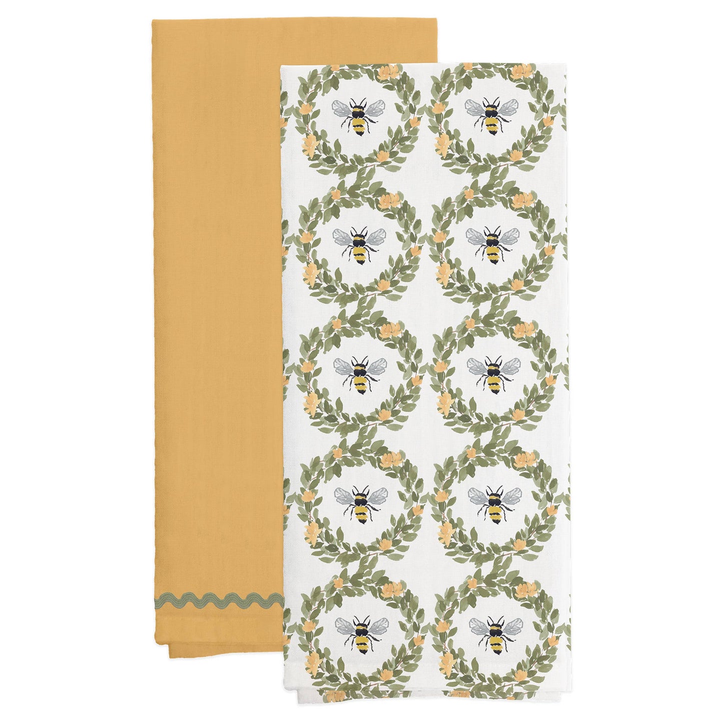Bee Field Cotton Tea Towels Set of 2
