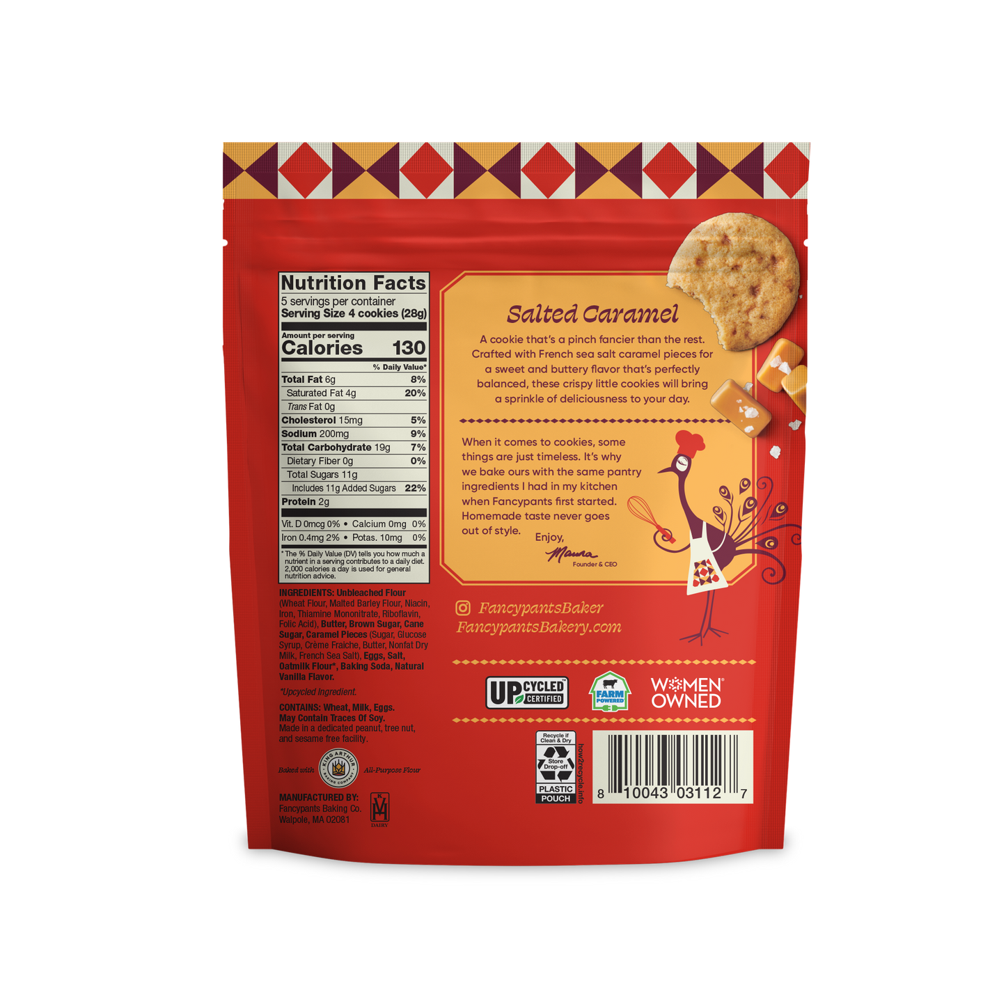 Salted Caramel Cookies | Premium Snacks | 12 pack | 5oz