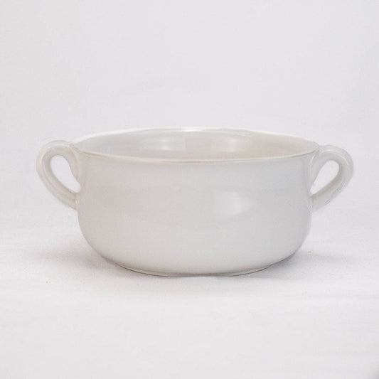 Classic Double Handle Bowl   White    7x2.75x5.5