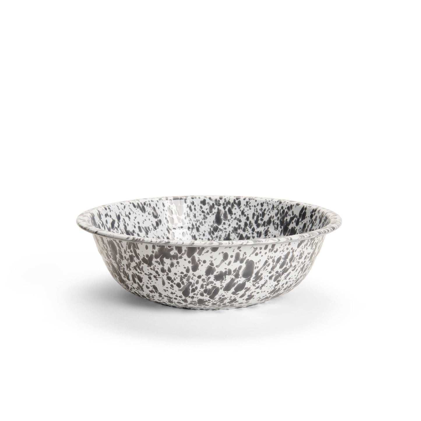 Splatterware - Enamelware Small Basin 4 qt, 12.25": Blue & White