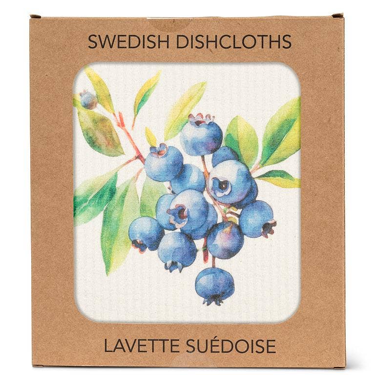 Blueberry Dishcloth-6.75x7.5"L