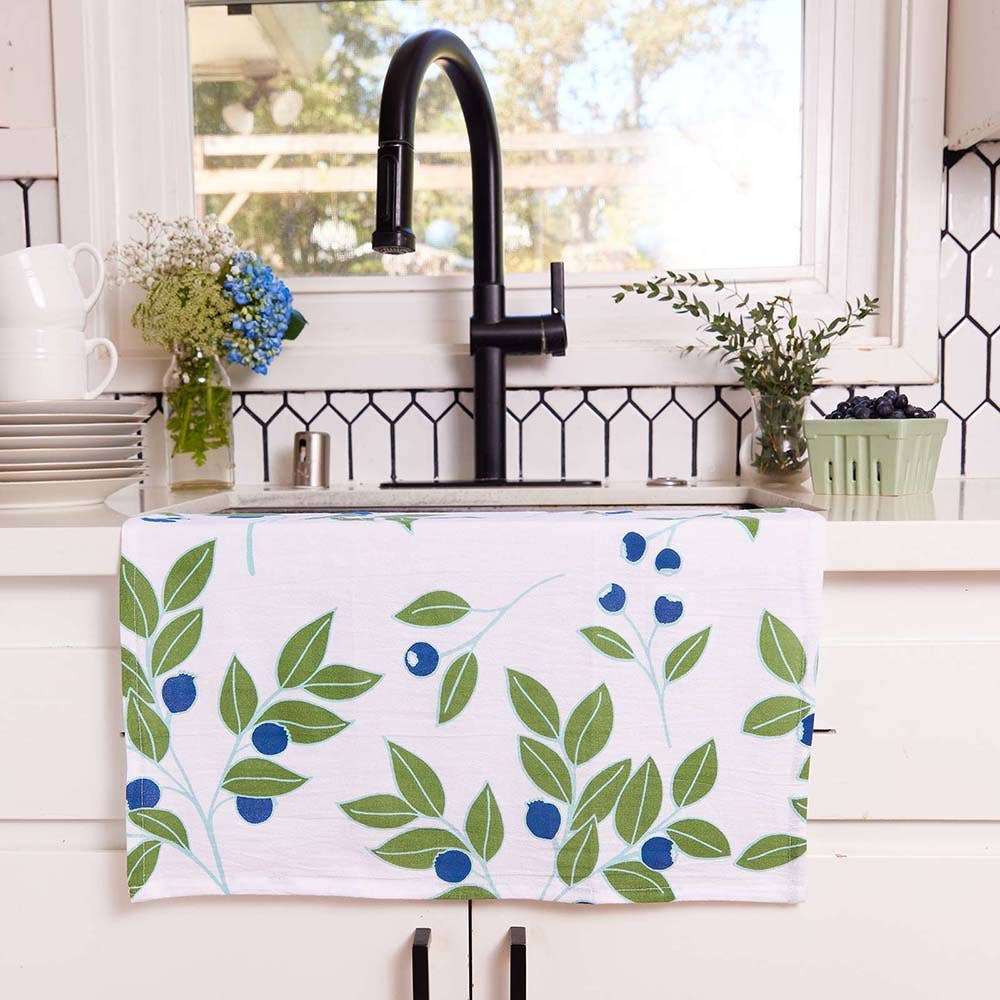 BLUEBERRY MEDLEY Cotton Kitchen Towels, Set of 3