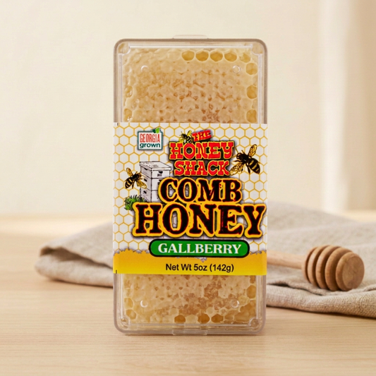 Gallberry Comb Honey 5 oz with lighter honey color