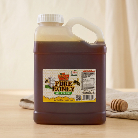 Gallberry Honey 1 Gallon in matching farmhouse style